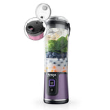 Ninja BC155PS Blast Two-Pack Portable Blender, Cordless, 18oz. Vessel, Personal Blender-for Shakes & Smoothies, BPA Free, Leakproof-Lid & Sip Spout, Rechargeable, Dishwasher Safe Parts, Peach & Stone