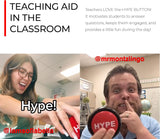Hype Button | Hip Hop Air Horn Sound Effect Button (Batteries Included) Stocking Stuffer Back to School Classroom Teacher Office Desk Sales Marketing Gag Nut Funny Toy Live Streaming Gaming DJ Remix