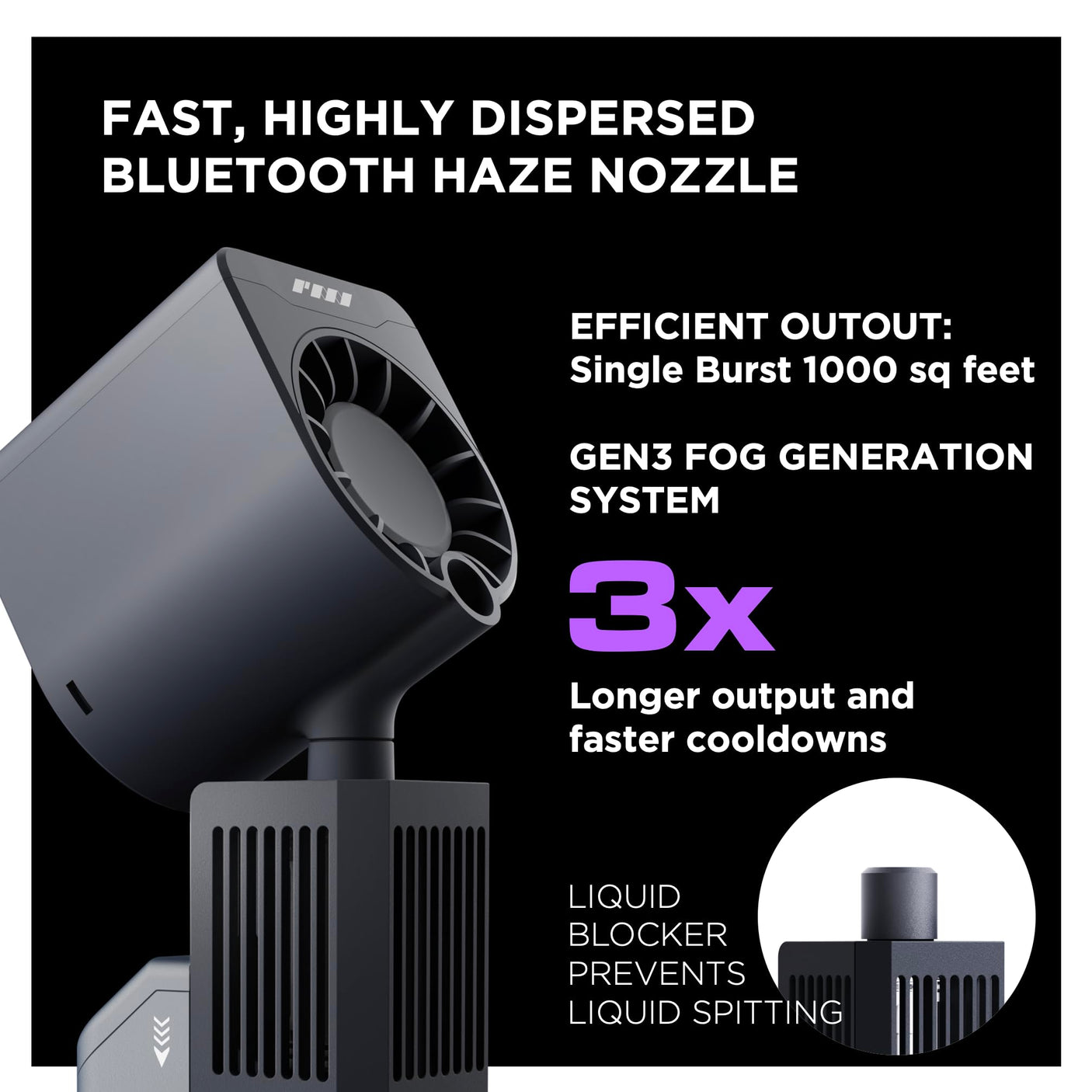 PMI SmokeNINJA PRO HAZER KIT - Portable Fog Machine with Bluetooth, 3rd Gen Haze Nozzle for Cinematic & Studio Use - Perfect for Cinematography, Photography, and Events (PRO HAZER KIT)