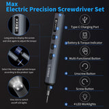 STREBITO Mini Electric Screwdriver Set, 70 in 1 Small Electric Screwdriver Cordless - 64 S2 Preicison Bits, 5 Torque Settings, 4 LED Lights, Mini Power Screwdriver Repair Tool Kit for PC RC Electronic