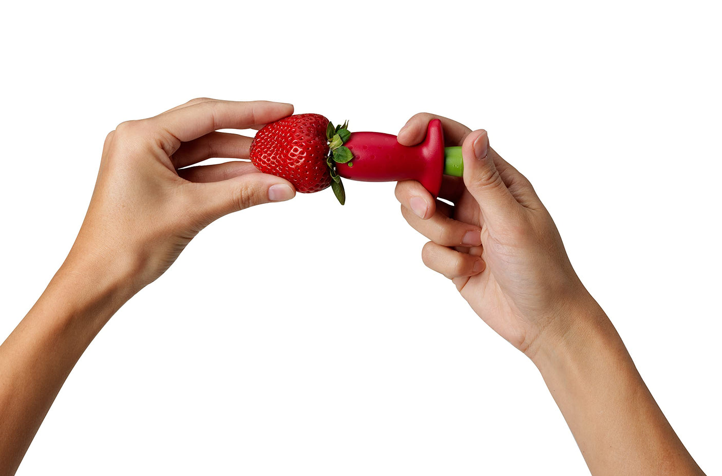 Chef'n Original Stem Gem Strawberry Huller, Red/Green -