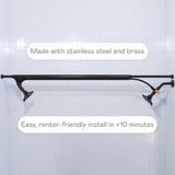 BOONA - The Original Tandem Shower | As Seen On Shark Tank | Double Shower Head for Couples, High Pressure Dual Shower Heads (One Showerhead, Midnight Black)