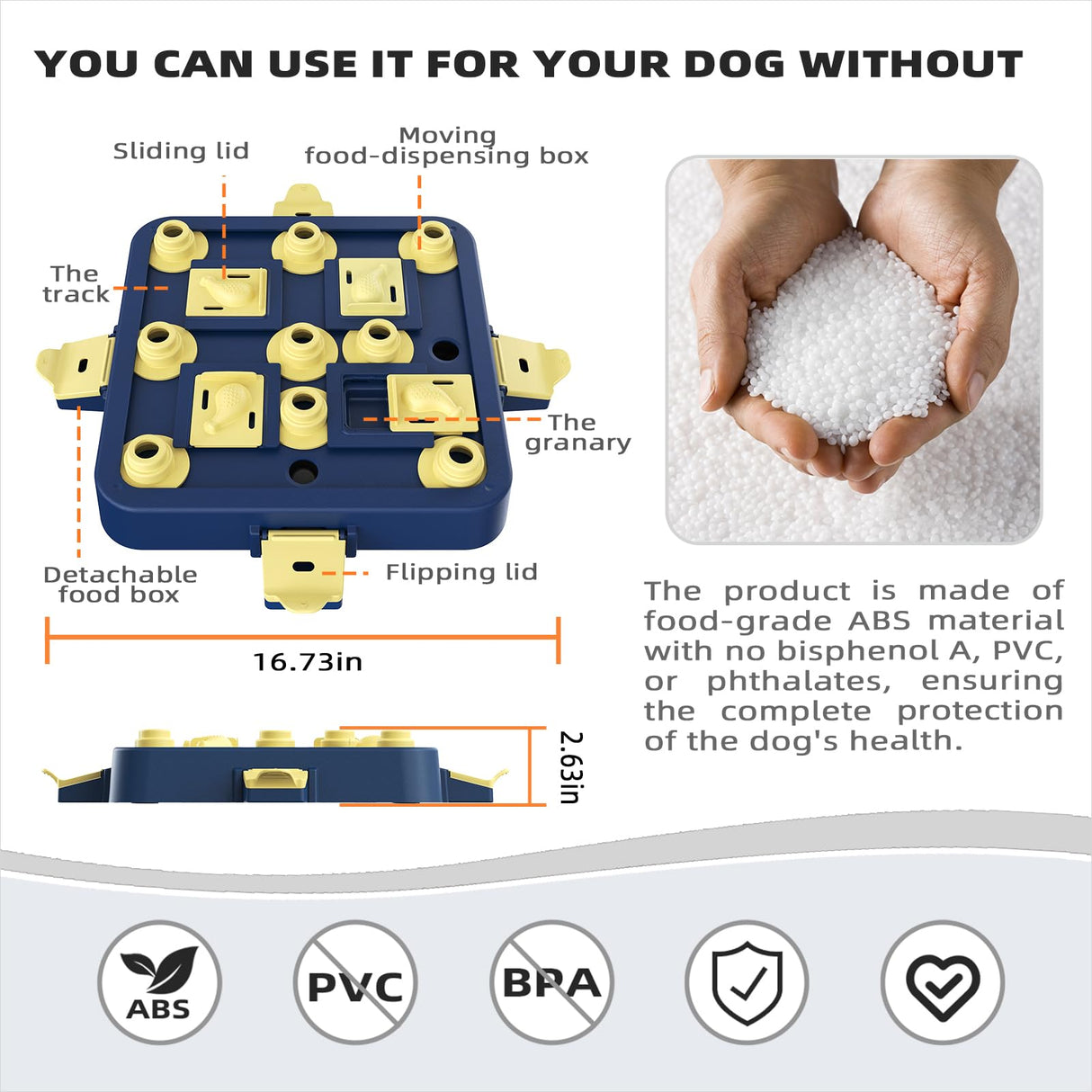 KADTC Dog Puzzle Toys Level 4 in 1 Advance Complicated for Smart Dogs Interactive Puppy Brain Mental Stimulation Game Boredom Enrichment Self Play Slow Feeder Food Feeding Dispenser Treat Puzzles Toy