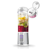 Ninja BC155PS Blast Two-Pack Portable Blender, Cordless, 18oz. Vessel, Personal Blender-for Shakes & Smoothies, BPA Free, Leakproof-Lid & Sip Spout, Rechargeable, Dishwasher Safe Parts, Peach & Stone