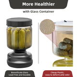 WhiteRhino Pickle Jar with Strainer Flip,34oz Pickle Container Pickle and Olive Hourglass Jar,Glass Flip Pickle Jar Juice Separator Jar with Airtight Lid for Jalapeno Gherkin