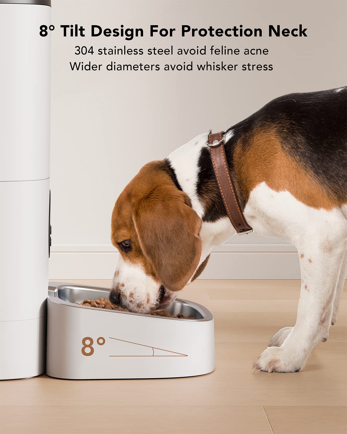 PETLIBRO Automatic Dog Feeder, 6L Dog Food Dispenser with Timer Interactive Voice Recorder, Auto Dog Feeder with Desiccant Bag 1-4 Meals Dry Food, Black Transparent
