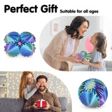 Gear Ball 3D Printed Cube Fidget Toy,Gear Sphere Fidget Toys,Sensory Toys for Stress and Anxiety Relief, Desk Toy Fidget Spinners,Stocking Stuffers for Adults & Kids Gift(Blue Green, 3.1 Inch)