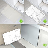 Stone Bath Mat, Diatomaceous Earth Shower Mat, Non-Slip Super Absorbent Quick Drying Bathroom Floor Mat, Natural, Easy to Clean (23.6 x 15.35 Darkgrey)