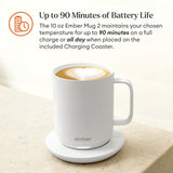 Ember Temperature Control Smart Mug 2, 14 Oz, App-Controlled Heated Coffee Mug with 80 Min Battery Life and Improved Design, White