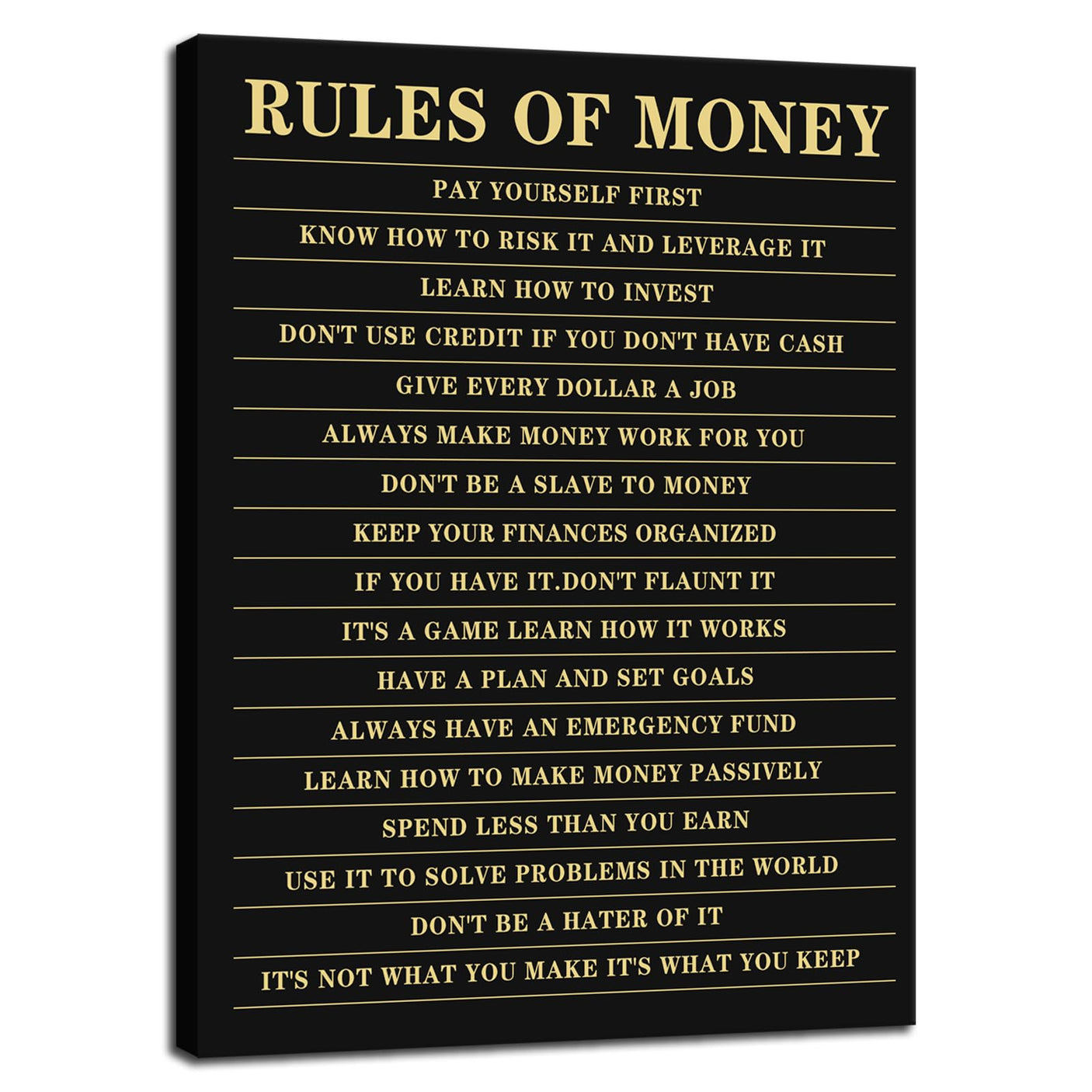 Inspirational Office Wall Decor Motivational Discipline Noun Canvas Wall Art Posters Prints Entrepreneur Quote Wall Picture Paintings Artwork Home Bedroom Framed Ready to Hang[12''W X 18''H]