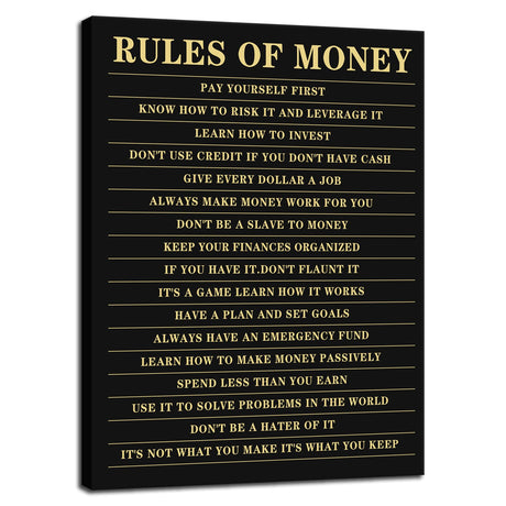 Inspirational Office Wall Decor Motivational Discipline Noun Canvas Wall Art Posters Prints Entrepreneur Quote Wall Picture Paintings Artwork Home Bedroom Framed Ready to Hang[12''W X 18''H]