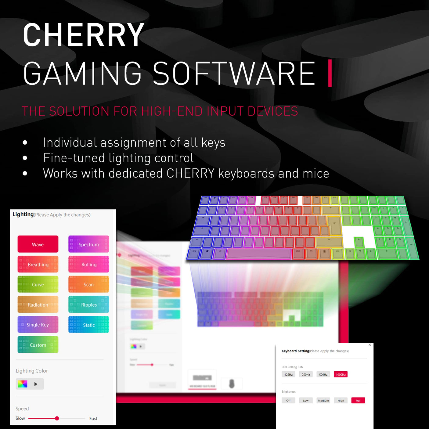 Cherry MX Board 3.0 S Wired Gamer Mechanical Keyboard with Aluminum Housing - MX Brown Switches (Slight Clicky) for Gaming and Office - Customizable RGB Backlighting - Full Size - Black