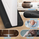 MAXTID Large Door Draft Stopper for Bottom of Doors 36” Under Door Draft Noise Blocker Black Gap Stoppers Door Draft Guard for Bottom of Doors Adjustable Door Seal Sweep Draft Home Essentials Gadgets