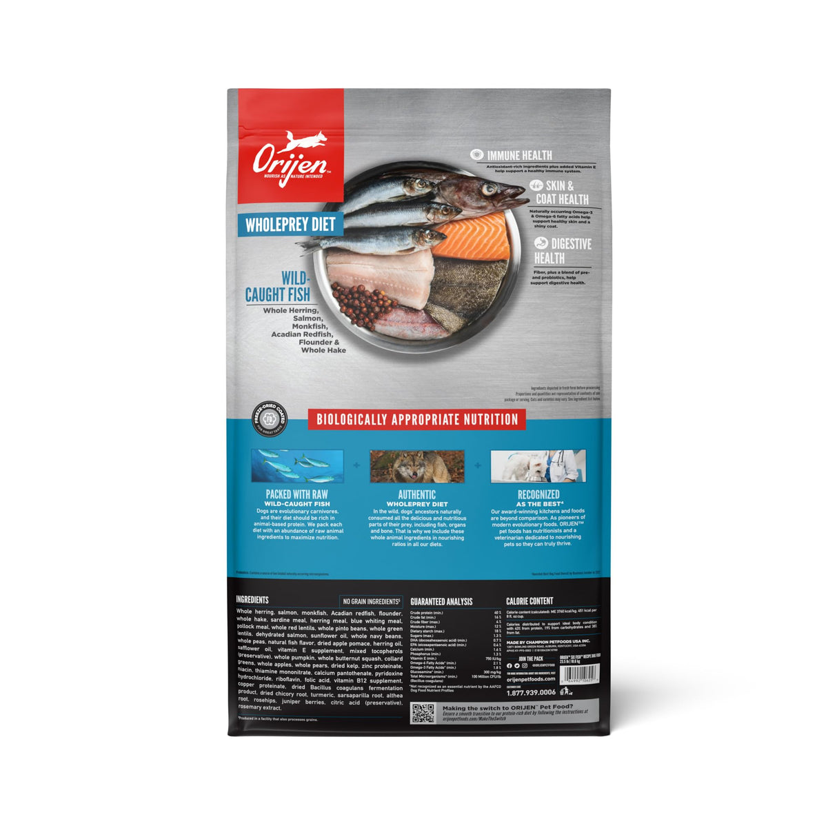 ORIJEN Dry Dog Food, Grain Free Dry Dog Food for All Life Stages, Fresh or Raw Ingredients, 13lb, Multiple Options