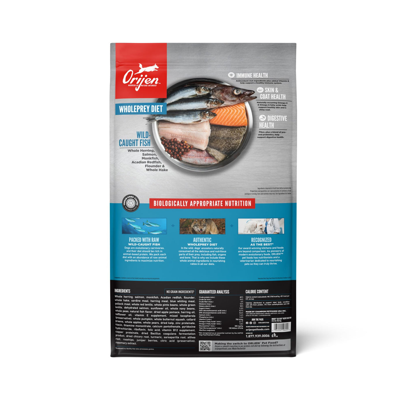 ORIJEN Dry Dog Food, Grain Free Dry Dog Food for All Life Stages, Fresh or Raw Ingredients, 13lb, Multiple Options