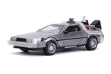 Jada Back to The Future Part II 1:24 Time Machine Die-cast Car Light Up Feature, Toys for Kids and Adults