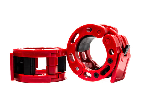 Clout Fitness Olympic Barbell Clamps Collars Quick Release Pair of Locking Weight Clips Fit 2 Inch Barbell for Weightlifting