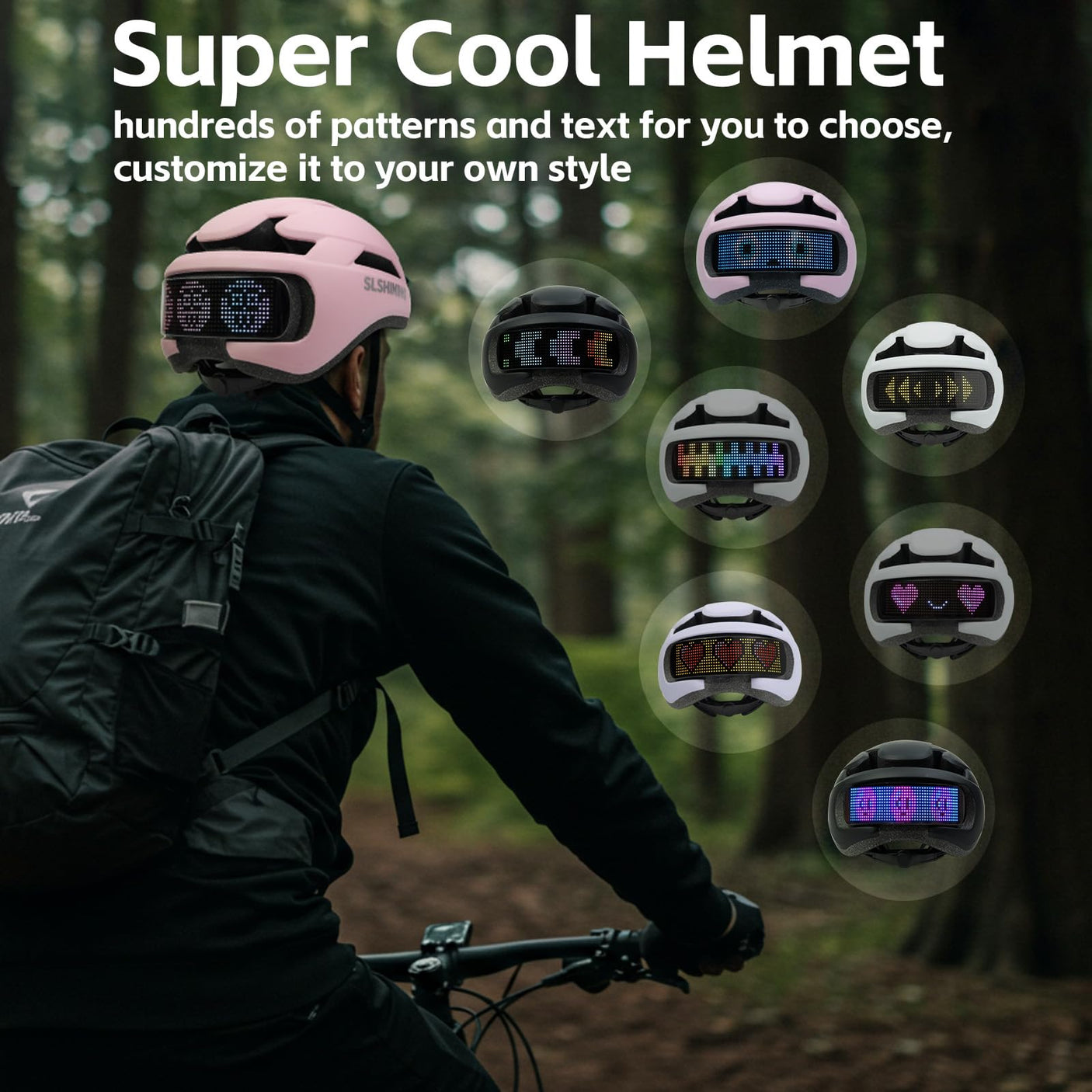 Smart Bike Helmet with Light: Bicycle Helmets for Adult Teens for Mountain & Road Cycling Electric Scooter Skateboard Skating