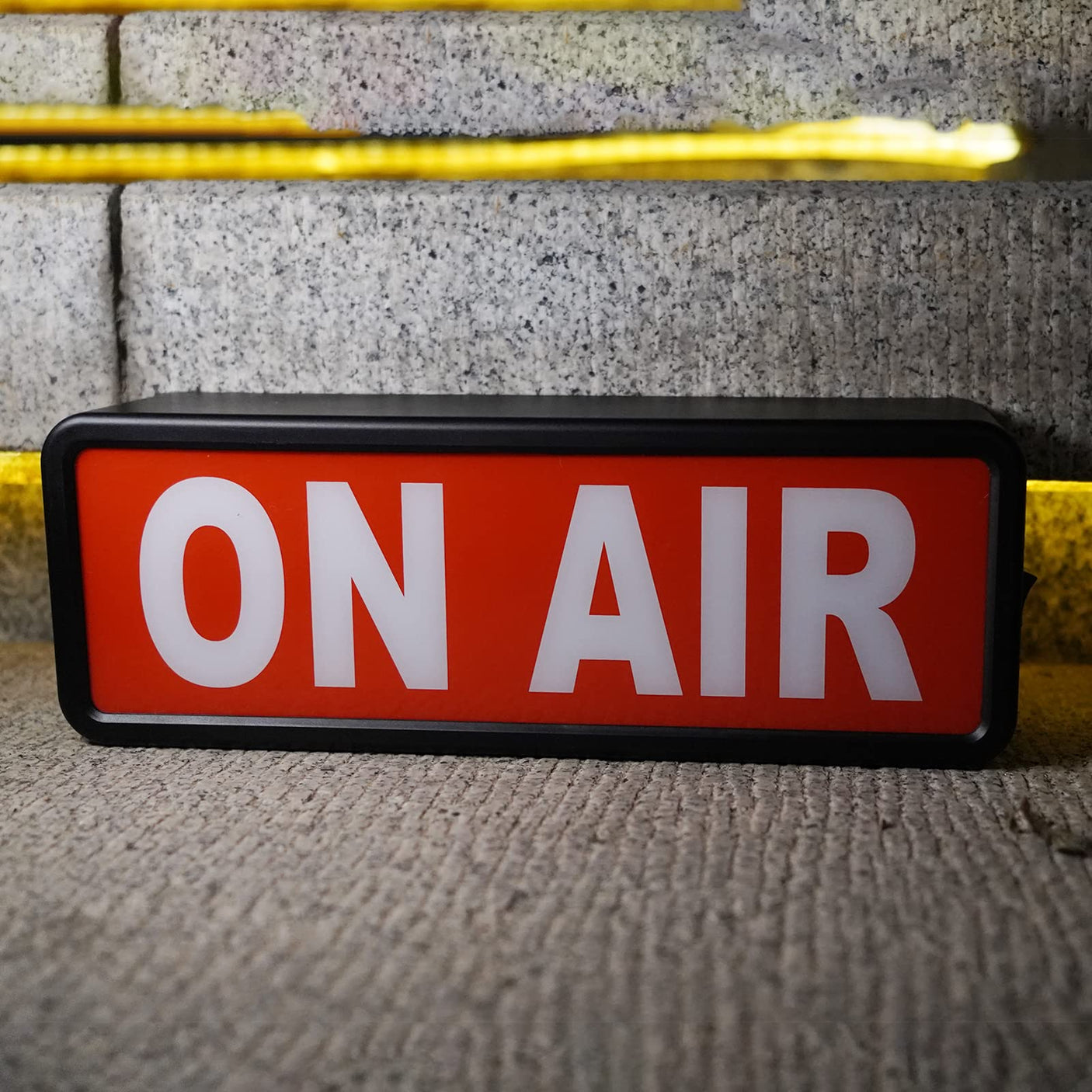ON AIR Light Sign Recording Sign Studio Warning Signfor (Studio/Home Studio/Company/Desk or Wall Decor). Simple and Easy ON/Off Switch Button.Up Lighted Broadcast Warning Sign Finished (Black)