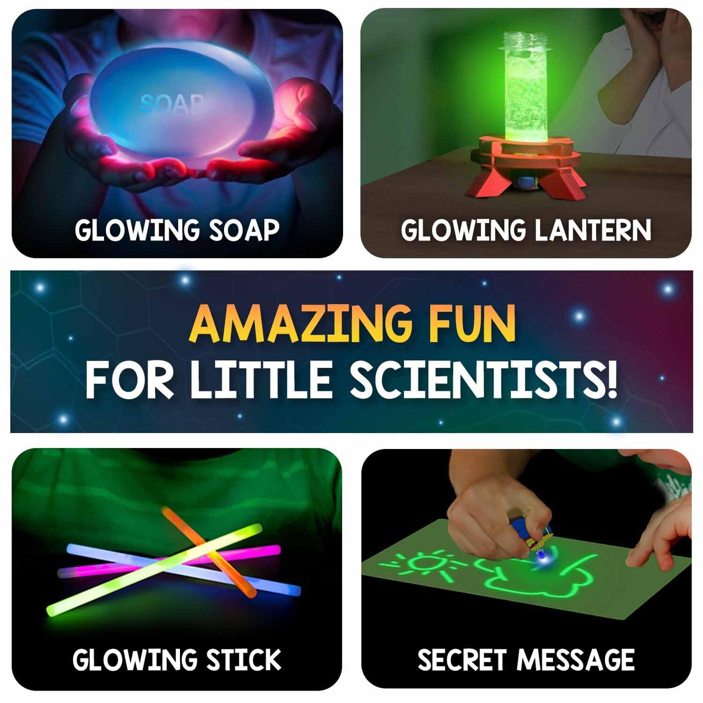 Smartivity Glow Magic Science Kit for Kids Ages 6-7-8-9-10-11-12 Years | 20 Amazing Science Experiments I Birthday Gifts for Boys & Girls | STEM Kit Toy for 6-12 Years Old