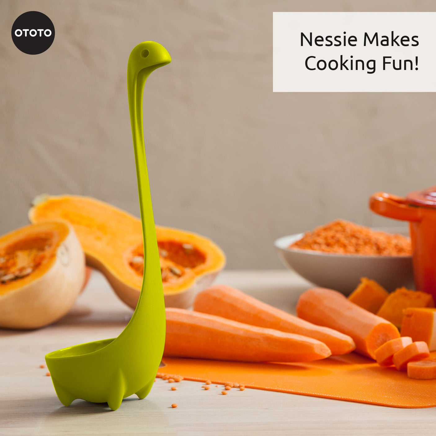 OTOTO The Original Nessie Ladle - Soup Ladle, Cute Gifts, Funny Kitchen Gadgets, Loch Ness design, Cooking Gifts for Mom - Cute and Practical Kitchen Utensils - Unique Gifts for Women