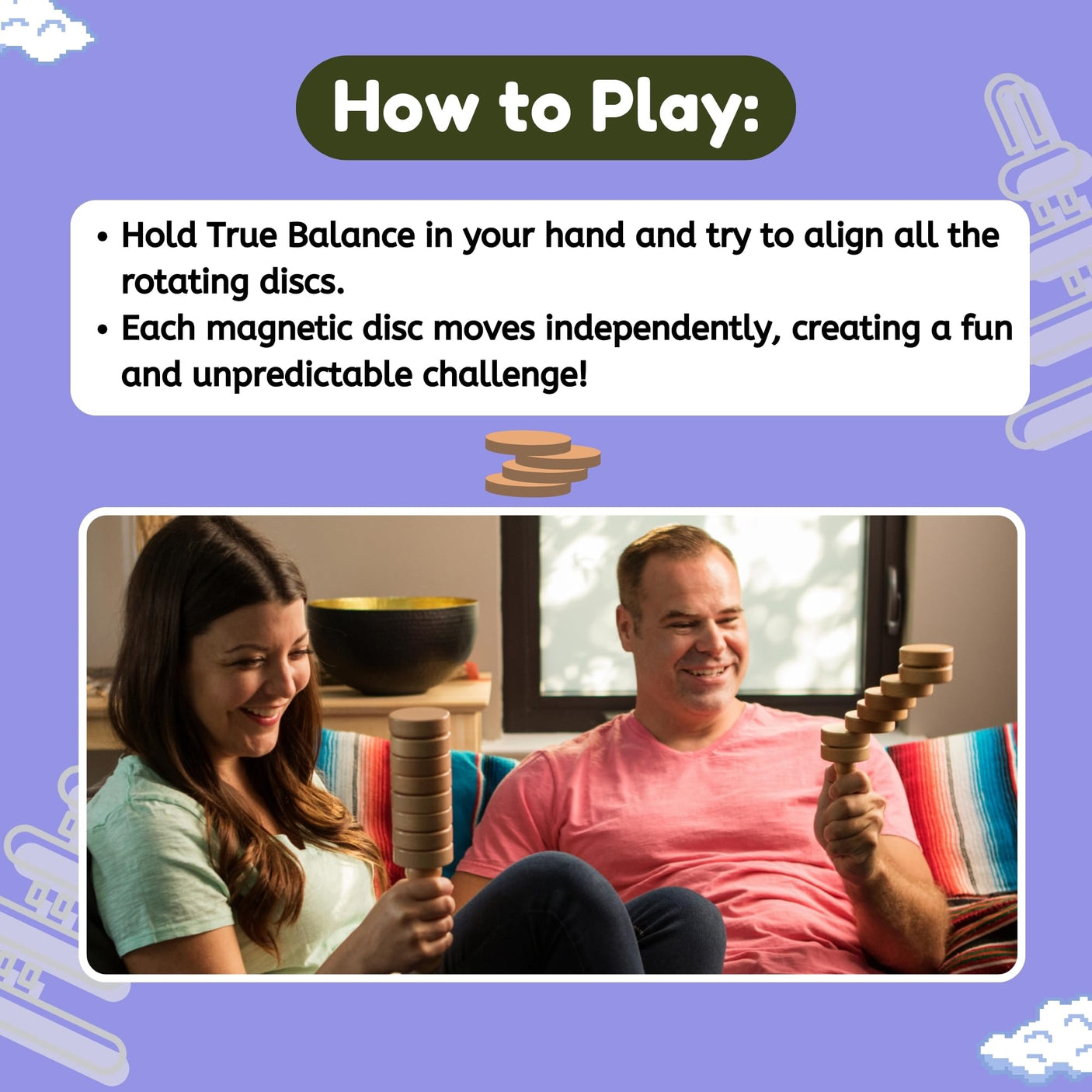 TrueBalance Sensory Balance Toy for Kids Ages 4+ | Fidget Toy for Focus, Coordination & Motor Skills | Encourages Creative Play & Patience