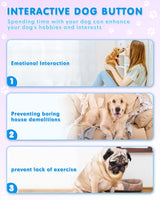 Dog Buttons for Communication, 8 Pcs Dog Talking Button Set, 30s Recordable Voice Pet Buzzer Training Buttons, Speaking Button for Dogs with Waterproof Anti-Slip Dog Button Mat and 48 Scene Stickers