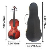 Wooden Miniature Violin with Stand, Bow and Case Mini Musical Instrument Violin Replica Collectible Figurines Dollhouse Accessories Model Home Decoration Display Ornament (3.15"x1.18"x0.59")