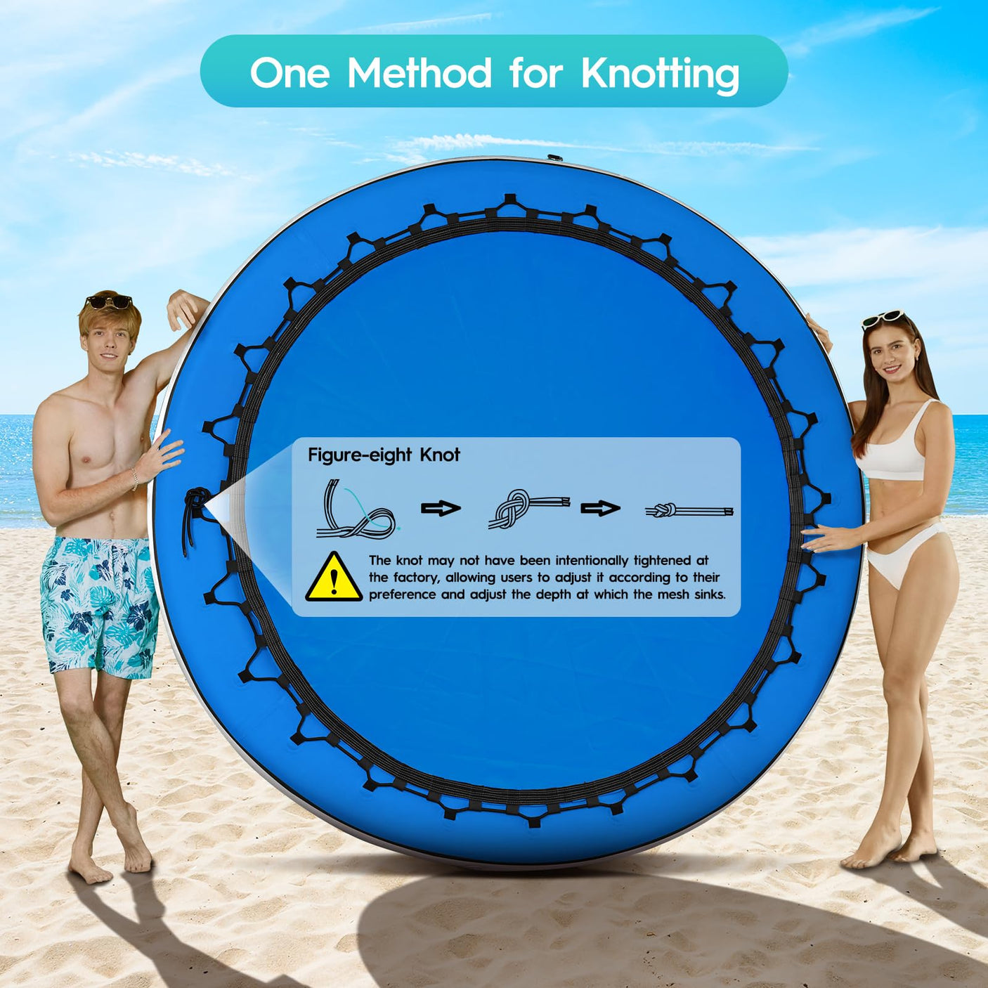 Round Floating Ring Inflatable Water Hammock Heavy Duty River Floats Lake Raft for Adults Tanning Pool Lounger Float Island Platform Pad Mat for Party