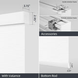 Motorized Smart Blind for Window with Remote Control, Automatic Blackout Roller Shade Customizable Size,with Valance Child Safety Rechargeable Battery Blinds (Full Blackout Black)