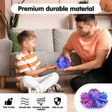Gear Ball 3D Printed Cube Fidget Toy,Gear Sphere Fidget Toys,Sensory Toys for Stress and Anxiety Relief, Desk Toy Fidget Spinners,Stocking Stuffers for Adults & Kids Gift(Blue Green, 3.1 Inch)
