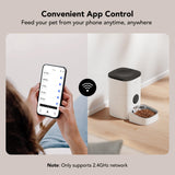 PETLIBRO Automatic Dog Feeder, 6L Dog Food Dispenser with Timer Interactive Voice Recorder, Auto Dog Feeder with Desiccant Bag 1-4 Meals Dry Food, Black Transparent