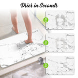 Stone Bath Mat, Diatomaceous Earth Shower Mat, Non-Slip Super Absorbent Quick Drying Bathroom Floor Mat, Natural, Easy to Clean (23.6 x 15.35 Darkgrey)