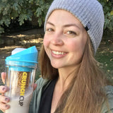 CRUNCHCUP XL Yellow - Portable Plastic Cereal Cups for Breakfast On the Go, To Go Cereal and Milk Container for your favorite Breakfast Cereals, No Spoon or Bowl Required