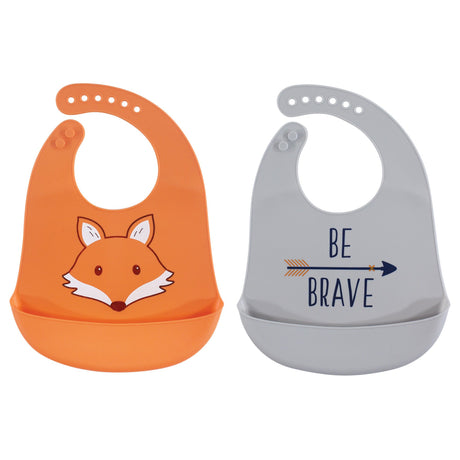 Hudson Baby Unisex Baby Silicone Bibs, Perfect Gentlemen, One Size