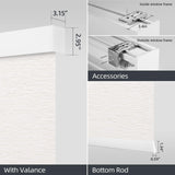 Motorized Smart Blind for Window with Remote Control, Automatic Blackout Roller Shade Customizable Size,with Valance Child Safety Rechargeable Battery Blinds (Full Blackout Black)