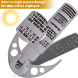 3D Printed Digital Sundial - Solar Powered Time Display | 3D Printed Innovative Sundial Clock | Eco-Friendly, No Batteries Needed | Unique Outdoor Decor & STEM Educational Tool (Black White)