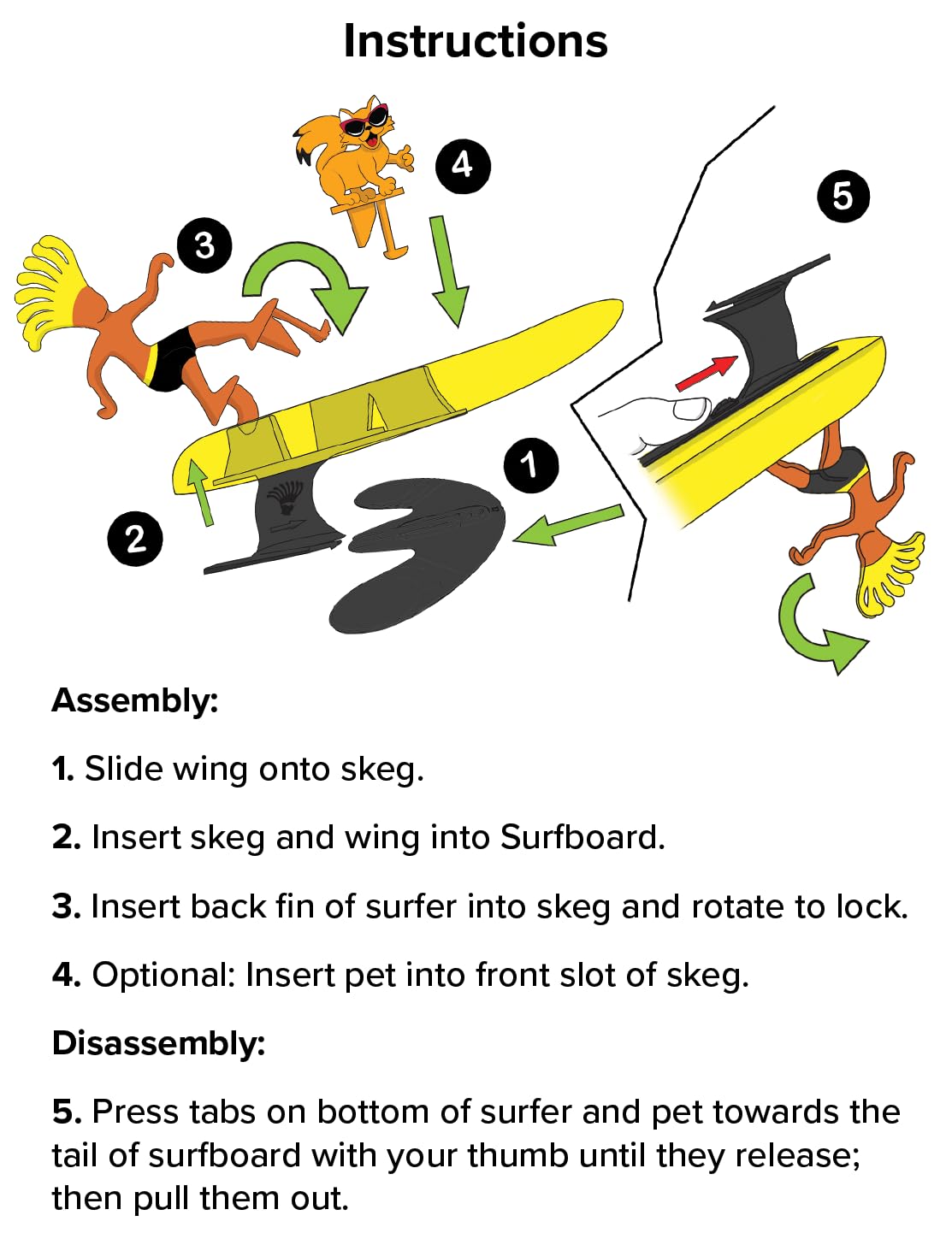 Surfer Dudes Classics Wave Powered Mini-Surfer and Surfboard Toy - J-Bay Jack