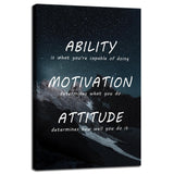 Inspirational Office Wall Decor Motivational Discipline Noun Canvas Wall Art Posters Prints Entrepreneur Quote Wall Picture Paintings Artwork Home Bedroom Framed Ready to Hang[12''W X 18''H]