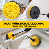 Holikme 6Pack Drill Brush Power Scrubber Cleaning Brush Extended Long Attachment Set All Purpose Drill Scrub Brushes Kit for Grout, Floor, Tub, Bathroom and Kitchen Surface,Scratch Brushes（Yellow）