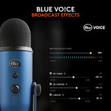 Logitech for Creators Blue Yeti USB Microphone for Gaming, Streaming, Podcasting, Twitch, YouTube, Discord, Recording for PC and Mac, 4 Polar Patterns, Studio Quality Sound, Plug & Play-Blackout