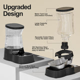 Gardner Pet Automatic Dog Water Dispenser Gravity Stainless Steel Water Waterer Feeder, 100% BPA-Free Large Capacity Water Feeding Bowls for Medium & Large-Sized Dogs Cats Other Pets -(1 Gallon)