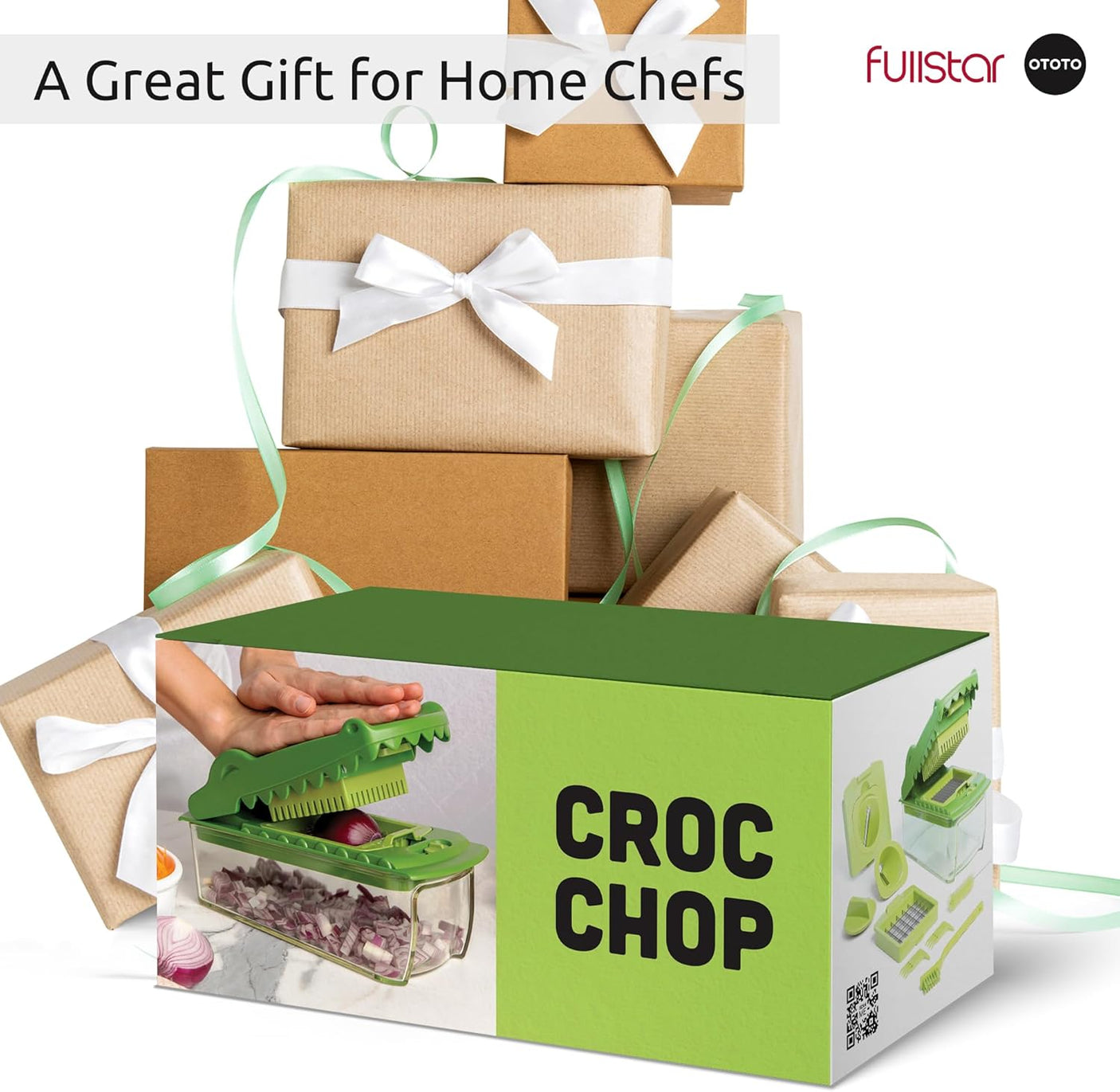 fullstar NEW Fullstar X OTOTO Croc Chop Vegetable Chopper & Slicer - Multifunctional Food Chopper, Crocodile Onion Cutter, Cool Kitchen Gadgets & Housewarming Gifts