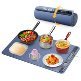 Electric Warming Tray - Full Surface Heating,Rollable & Portable,Premium Silicone Nano-Material,3 Temperature Settings,Auto Shut-Off -Versatile Food Warmer for Gatherings,Parties,Everyday Use