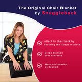 The Original Office Chair Blanket by SnuggleBack; Cozy Comfy Office Desk Chair Wrap Attaches for Convenient Heat and Hands-Free. Stay Warm In The Winter or Summer. Sherpa Fur Lining