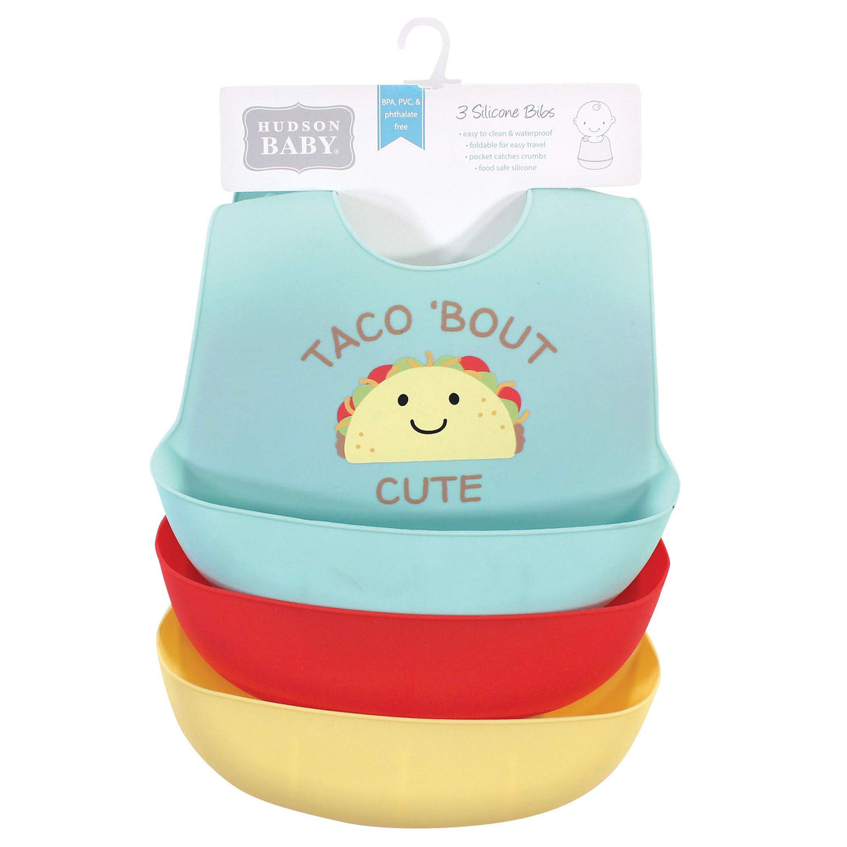 Hudson Baby Unisex Baby Silicone Bibs, Perfect Gentlemen, One Size