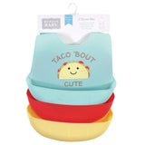 Hudson Baby Unisex Baby Silicone Bibs, Perfect Gentlemen, One Size