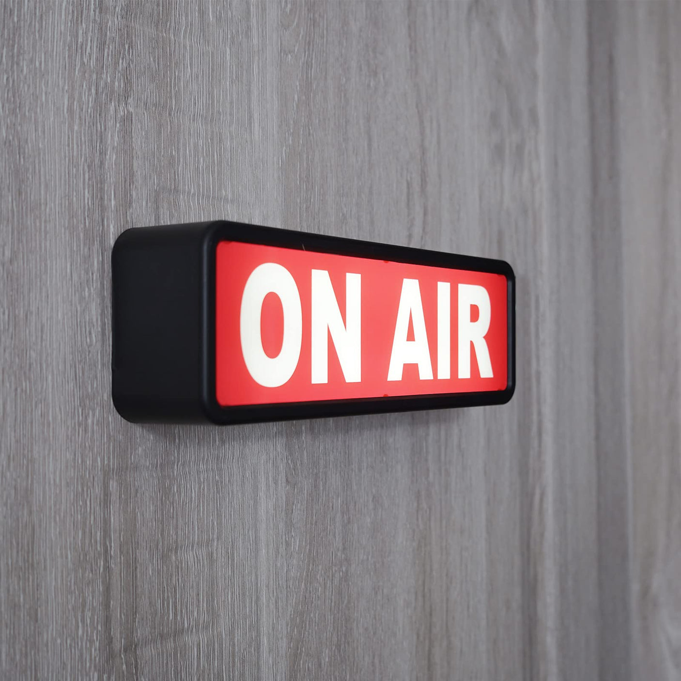 ON AIR Light Sign Recording Sign Studio Warning Signfor (Studio/Home Studio/Company/Desk or Wall Decor). Simple and Easy ON/Off Switch Button.Up Lighted Broadcast Warning Sign Finished (Black)