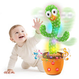 Dancing Talking Cactus Toy for Baby Toddler, Boys Girls Gifts Singing Mimicking Recording Repeating What You Say Baby Toys with 120 English Songs (Adjustable Volume)
