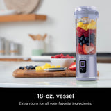 Ninja BC155PS Blast Two-Pack Portable Blender, Cordless, 18oz. Vessel, Personal Blender-for Shakes & Smoothies, BPA Free, Leakproof-Lid & Sip Spout, Rechargeable, Dishwasher Safe Parts, Peach & Stone